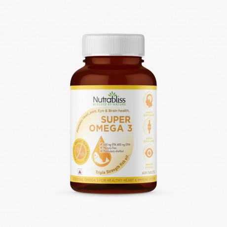 NUTRABLISS Super Omega 3 Triple Omega 60 Gels