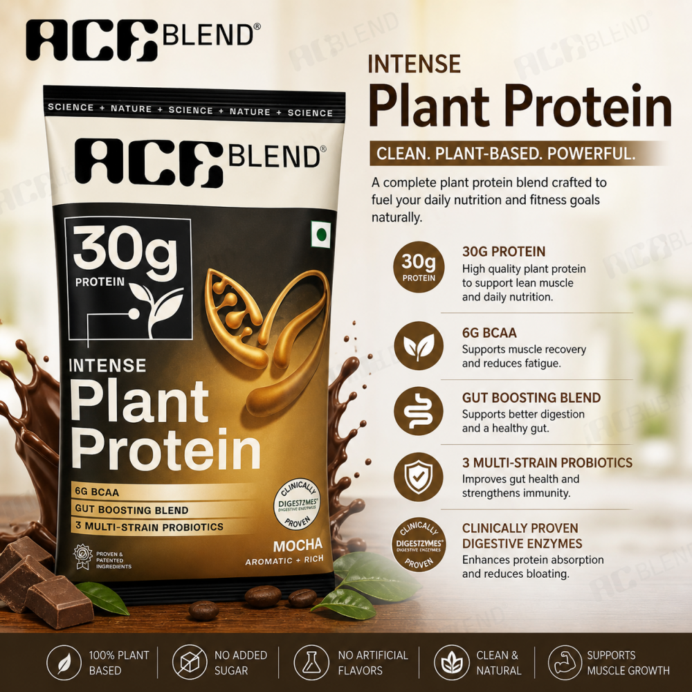 Ace Blend Intense 30G Plant Protein Muscle Growth & Recovery | Men & Women