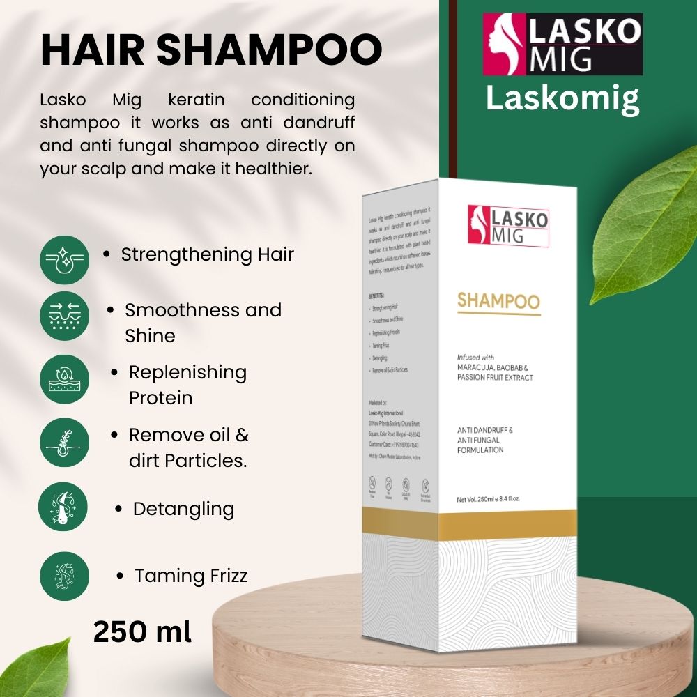 Shampoo - Anti Dandruff & Anti Fungal Formulation - Laskomig