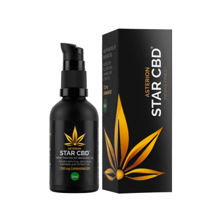 Hemp Pain Relief Massage Oil Infused with Full Spectrum Cannabis Leaf Extract Oil 1250 mg Cannaboids 