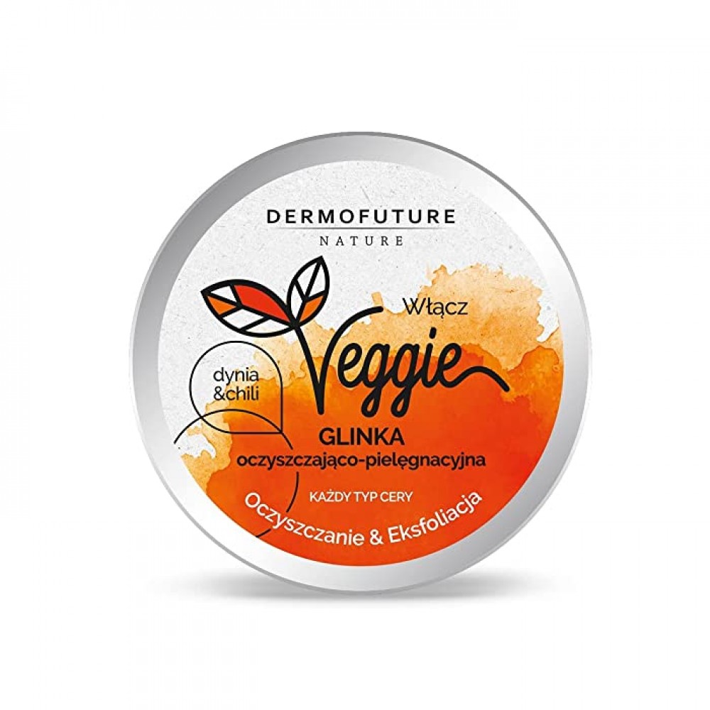 Dermofuture Veggie Cleansing Exfoliating Face Clay with Pumpkin & Chili for All Skin Types 150ml